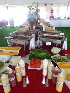 Company Picnic Outdoor Buffet Under Tent